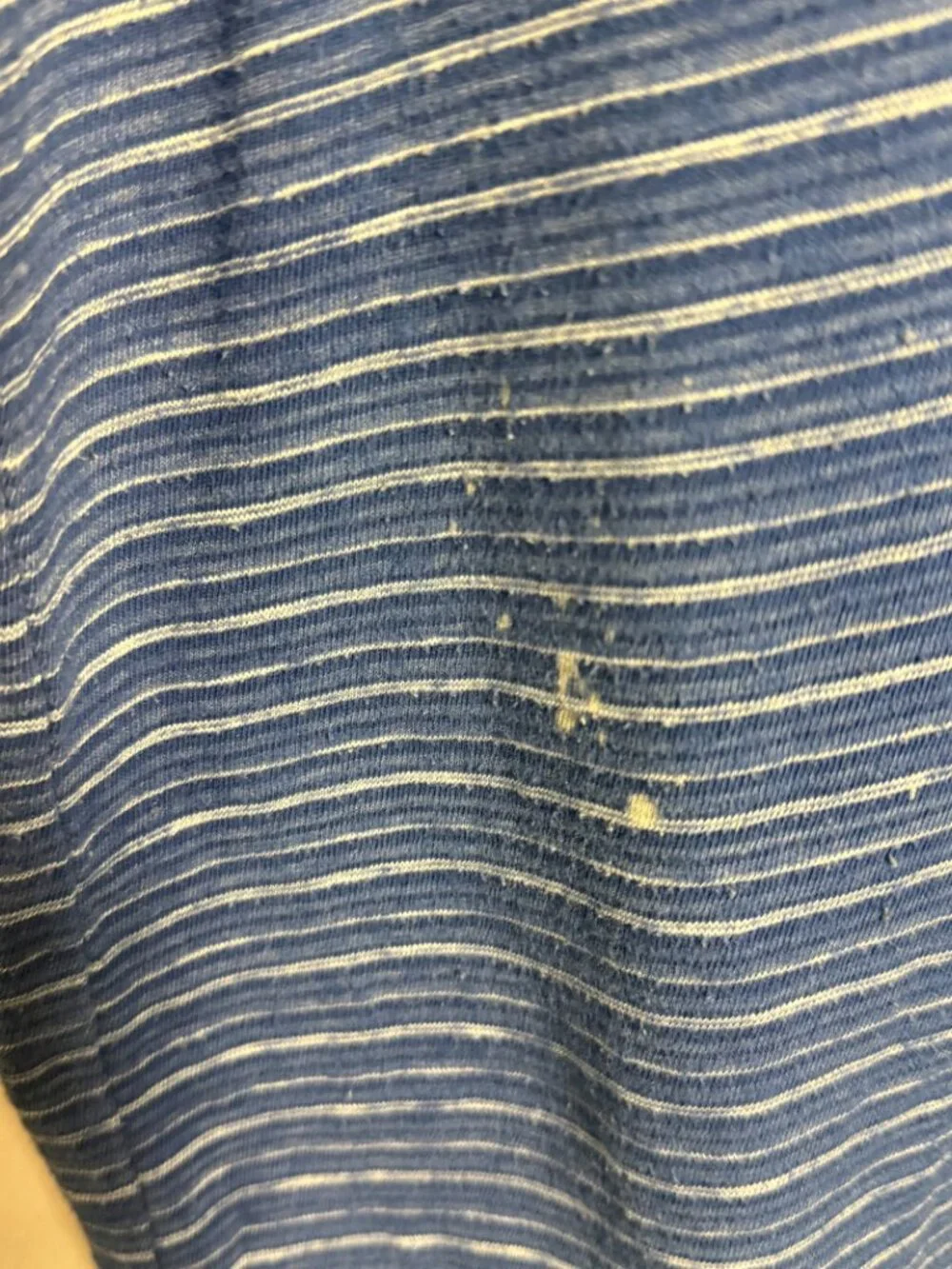 Banana Republic Men’s Large Blue Striped Short Sleeve Polo Shirt Linen Blend